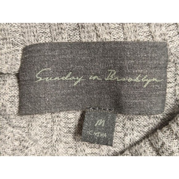 Women's Sunday In Brooklyn Sleeveless Mock Neck Hi-Low Hem Ribbed Top  Medium - Picture 7 of 8